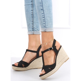 Sandali espadrillas con zeppa Basam Black nero 1