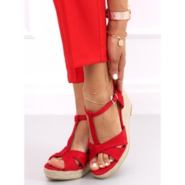 Sandali Espadrillas con zeppa Basam Red rosso 1