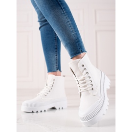 Melisa Sneakers alla moda sulla piattaforma bianco 1