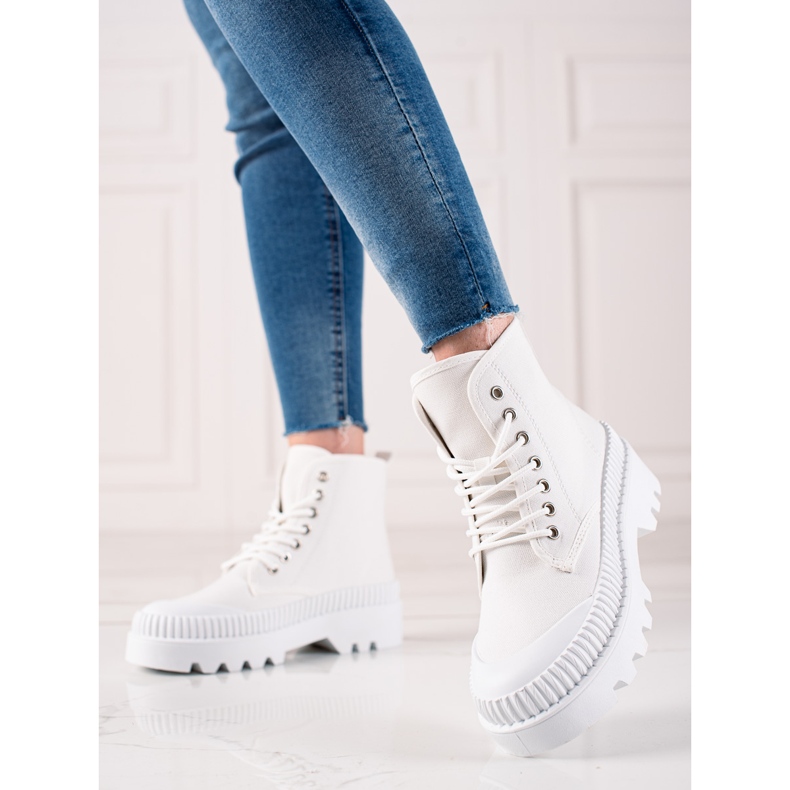 Melisa Sneakers alla moda sulla piattaforma bianco 1