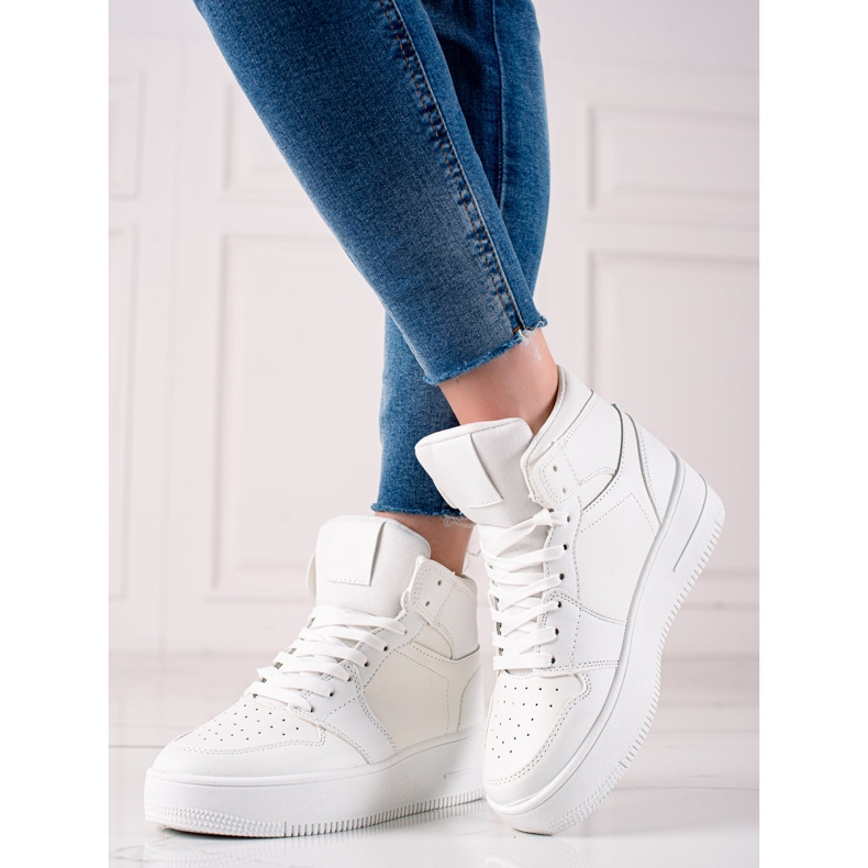 Renda Sneakers Alte Sulla Piattaforma bianca 2