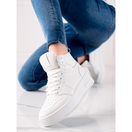 Renda Sneakers Alte Sulla Piattaforma bianco 1