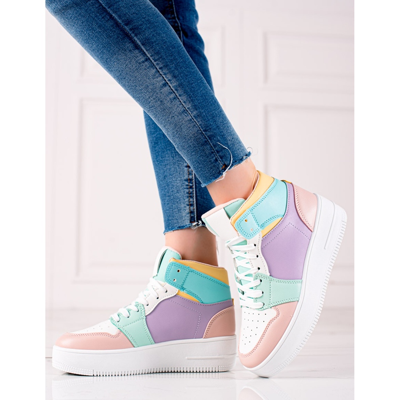 Renda Sneakers Alte Sulla Piattaforma multicolore 1