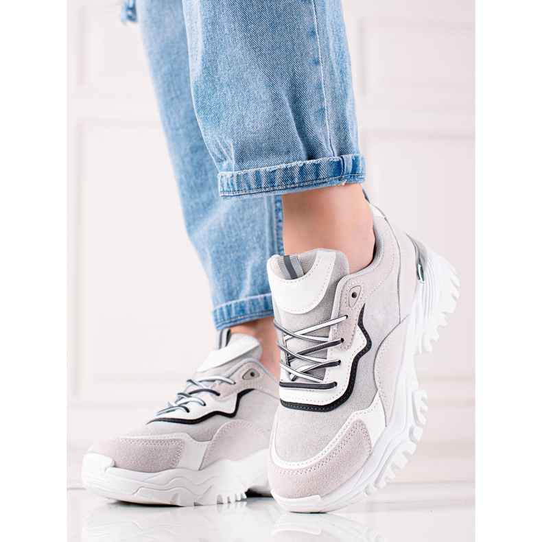 TRENDI Scarpe da ginnastica alla moda grigio multicolore 1