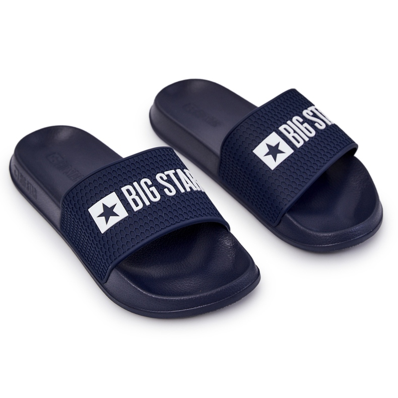 Pantofole da uomo Big Star JJ174507 Blu navy 2