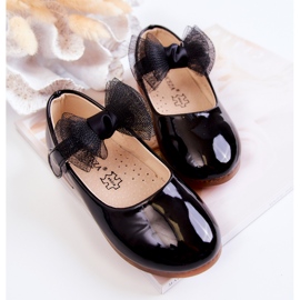 Vinceza Ballerine Bambini Laccate Nere Con Velcro Carla nero 2
