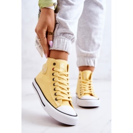 Sneakers Alte da Donna Big Star JJ274207 Gialle giallo 1