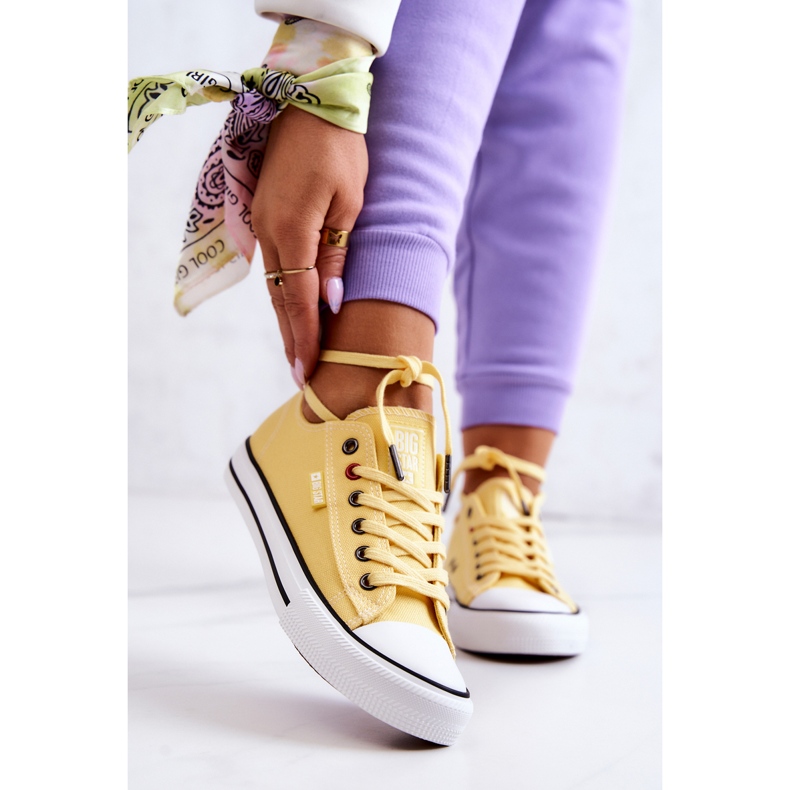 Sneakers Basse da Donna Big Star JJ274A002 Giallo 1