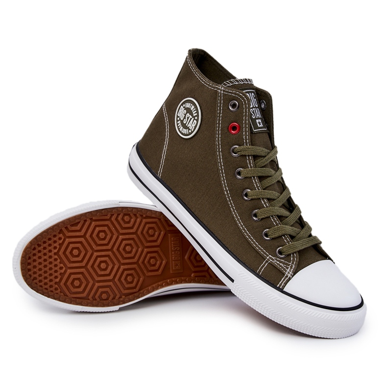 Sneakers alte da uomo Big Star JJ174387 Khaki cachi 1
