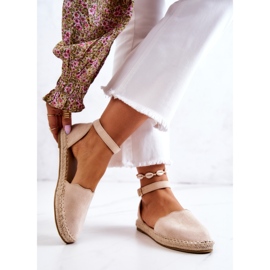 PE1 Espadrillas Da Donna Con Fibbia Beige Chiaro Bonetti marrone 2
