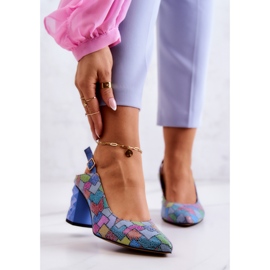 Décolleté In Pelle Su Un Bar Maciejka 05427-06 Multicolor blu 1