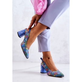 Décolleté In Pelle Su Un Bar Maciejka 05427-06 Multicolor blu 2