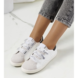 Sneakers Surrey bianche da donna bianca nero d'argento grigio 1