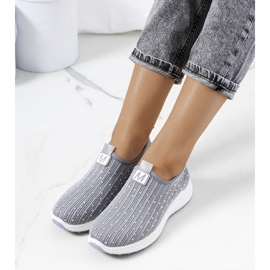 Sneakers grigie con zirconi Maasje grigio 1
