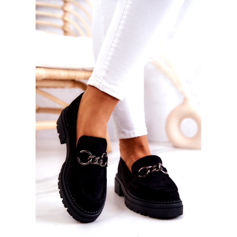 Mocassini da donna in camoscio La.Fi Black Willows nero 2