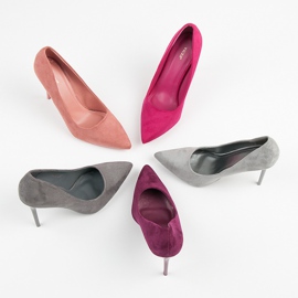 VICES Scarpe col tacco in camoscio rosa 1