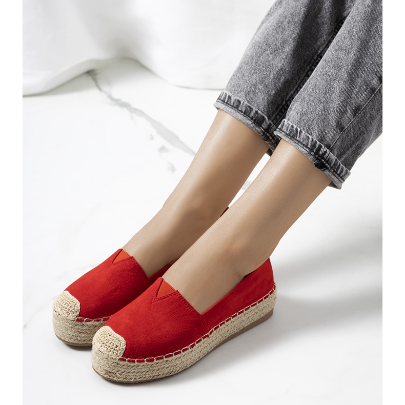 Espadrillas rosse da donna Rhianne rosso 1