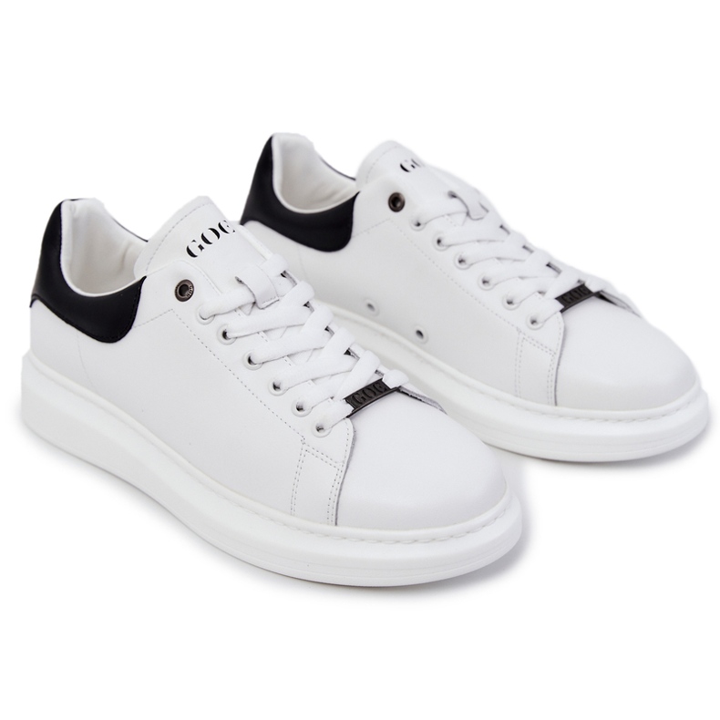 Scarpe sportive da uomo GOE JJ1N4064 Bianche bianco nero 1