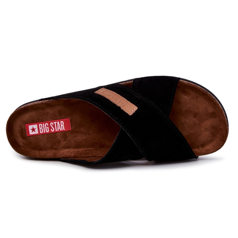 Comode pantofole nere da uomo Big Star JJ176005 nero 1