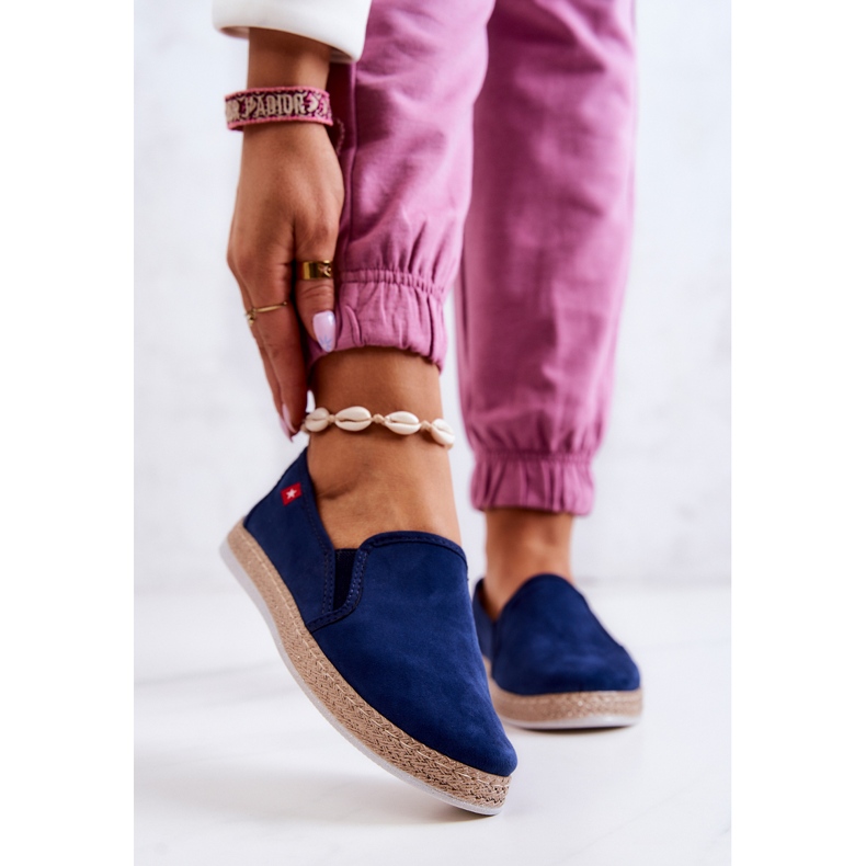 Espadrillas da donna Slip-On Big Star JJ276003 Blu Navy 1