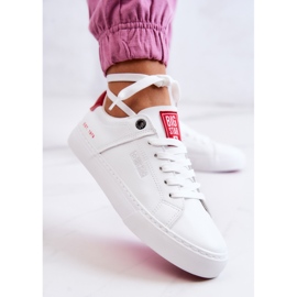 Sneakers in pelle Big Star JJ274212 Bianche e Rosse bianca 2