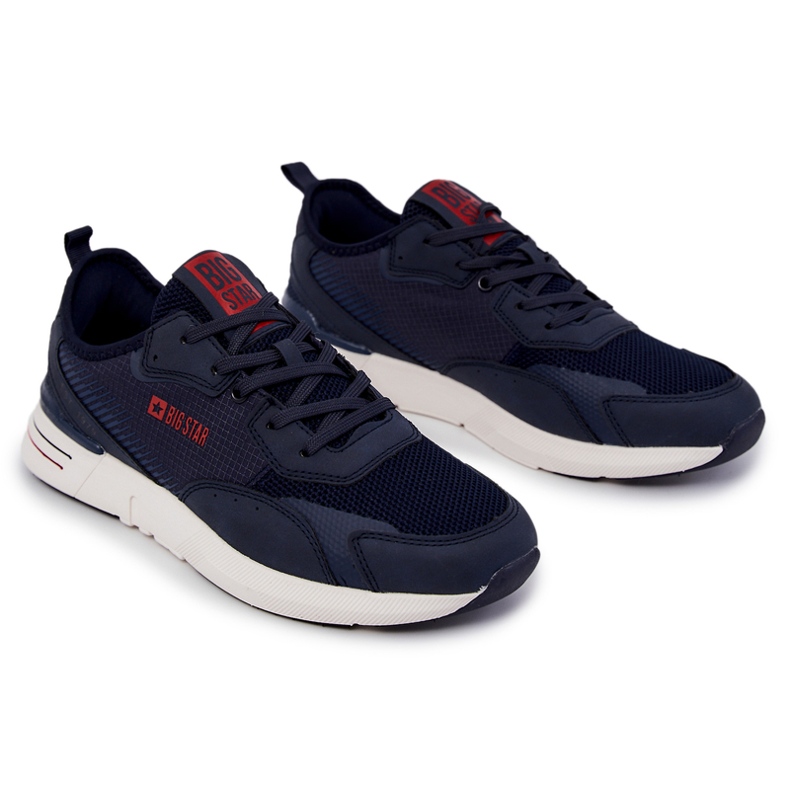 Scarpe sportive da uomo Memory Foam Big Star JJ174293 Blu navy 1