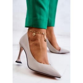 S.Barski Tamira grigio chiaro in pelle alla moda 2