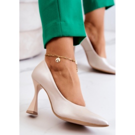 Lewski Shoes Décolleté in pelle alla moda Scarpe Lewski 3181 Beige 1
