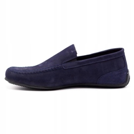 Polbut Mocassini da uomo in pelle 2105 blu navy 1
