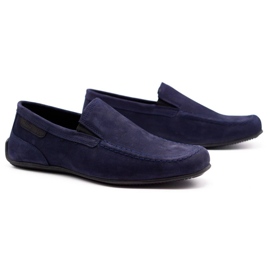 Polbut Mocassini da uomo in pelle 2105 blu navy 2