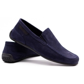 Polbut Mocassini da uomo in pelle 2105 blu navy 3