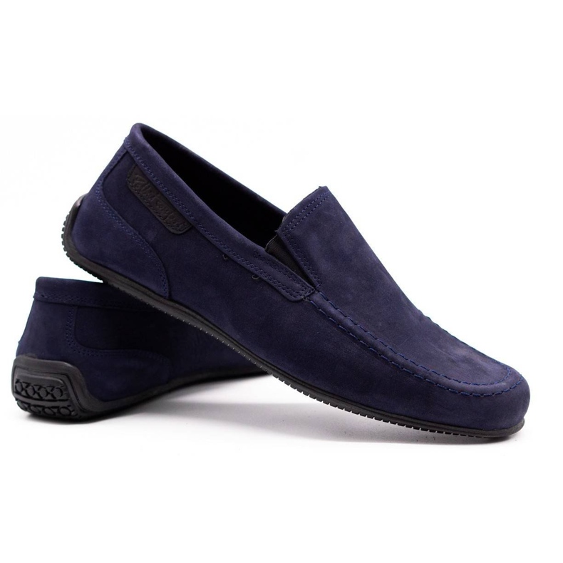 Polbut Mocassini da uomo in pelle 2105 blu navy 3