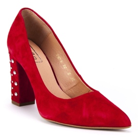 Filippo 2571 / J Décolleté Velour Red rosso 1