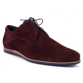 Scarpe Filippo 731 Bordo velour con traforo rosso 1