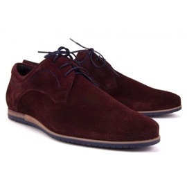 Scarpe Filippo 731 Bordo velour con traforo rosso 2