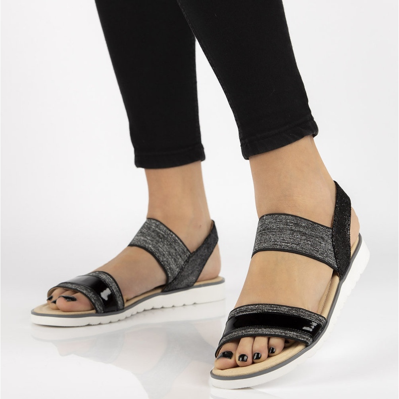 Sandali in pelle Filippo DS755/19 Bk nero 2