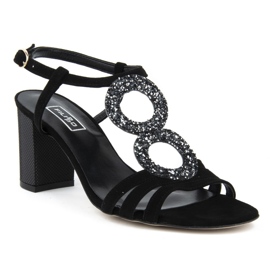 Sandali Filippo 1453 in camoscio nero 1