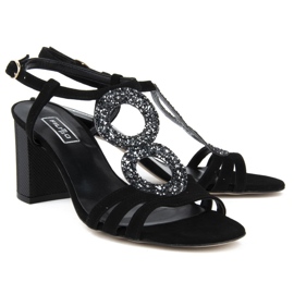 Sandali Filippo 1453 in camoscio nero 2
