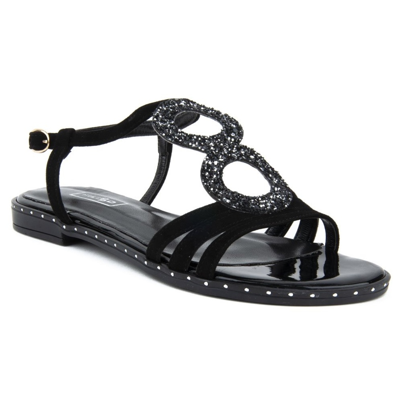 Sandali Filippo 1453N in camoscio nero 1