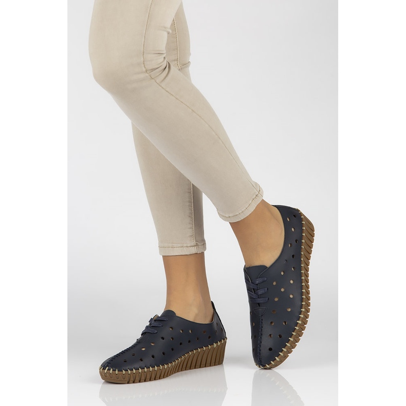 Scarpa in pelle Filippo DP1230/20 Nv blu navy 1