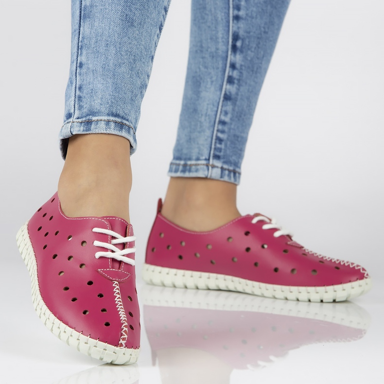 Scarpa in pelle Filippo DP1225/20 Fh rosa 1