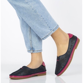 Scarpa in pelle Filippo DP1224/20 Nv blu navy 1