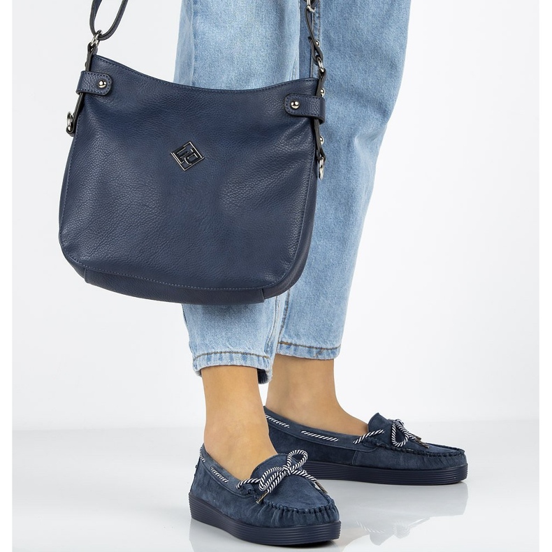 Mocassini in pelle Filippo DP1200/20 Nv blu navy 1