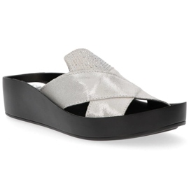 Ciabatte in pelle Filippo DK1222/20 Si argento 2