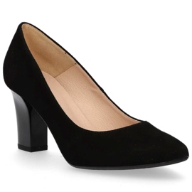 Décolleté Filippo F637 in camoscio nero beige 1