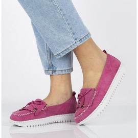 Scarpa in pelle Filippo DP021/20 Fh rosa 1