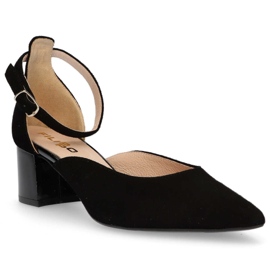 Décolleté Filippo F272 in camoscio nero 1