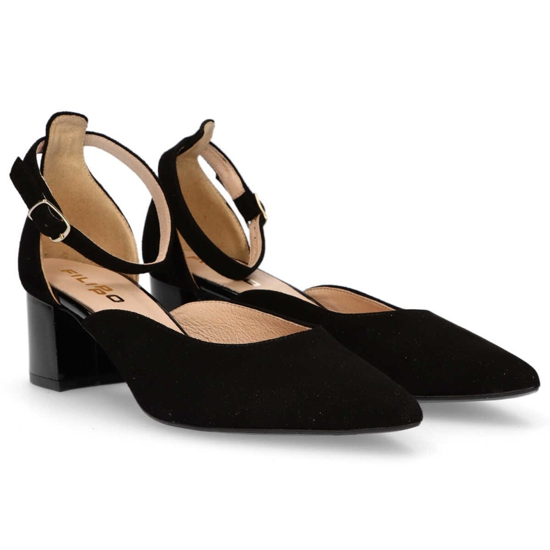 Décolleté Filippo F272 in camoscio nero 2