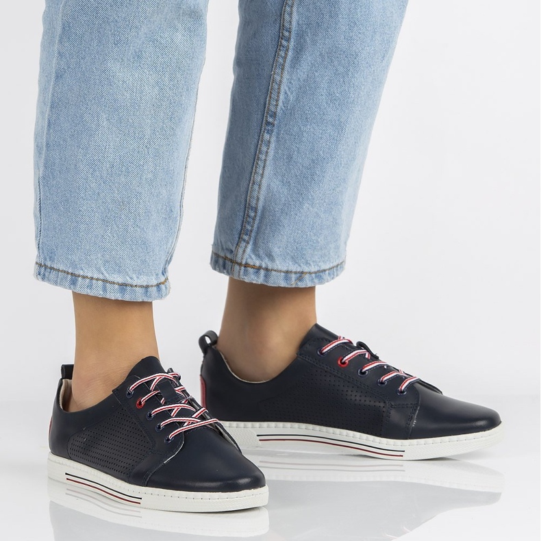 Scarpa in pelle Filippo DP008/20 Nv blu navy 2
