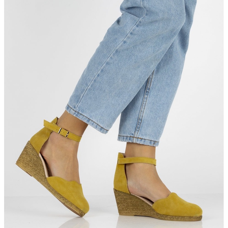 Sandali in pelle Filippo DS1394/20 Yl giallo 2